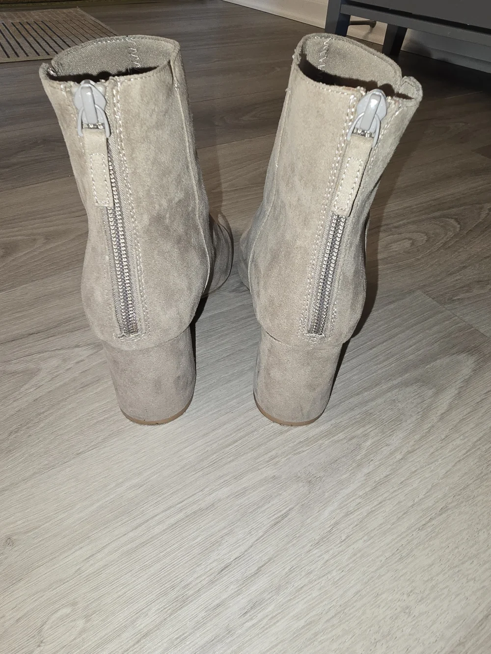 Old Navy Taupe Suede Ankle Boots